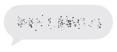 Screen recording of invisible ink text effect in iMessage, then revealing the text "But it does!!!"